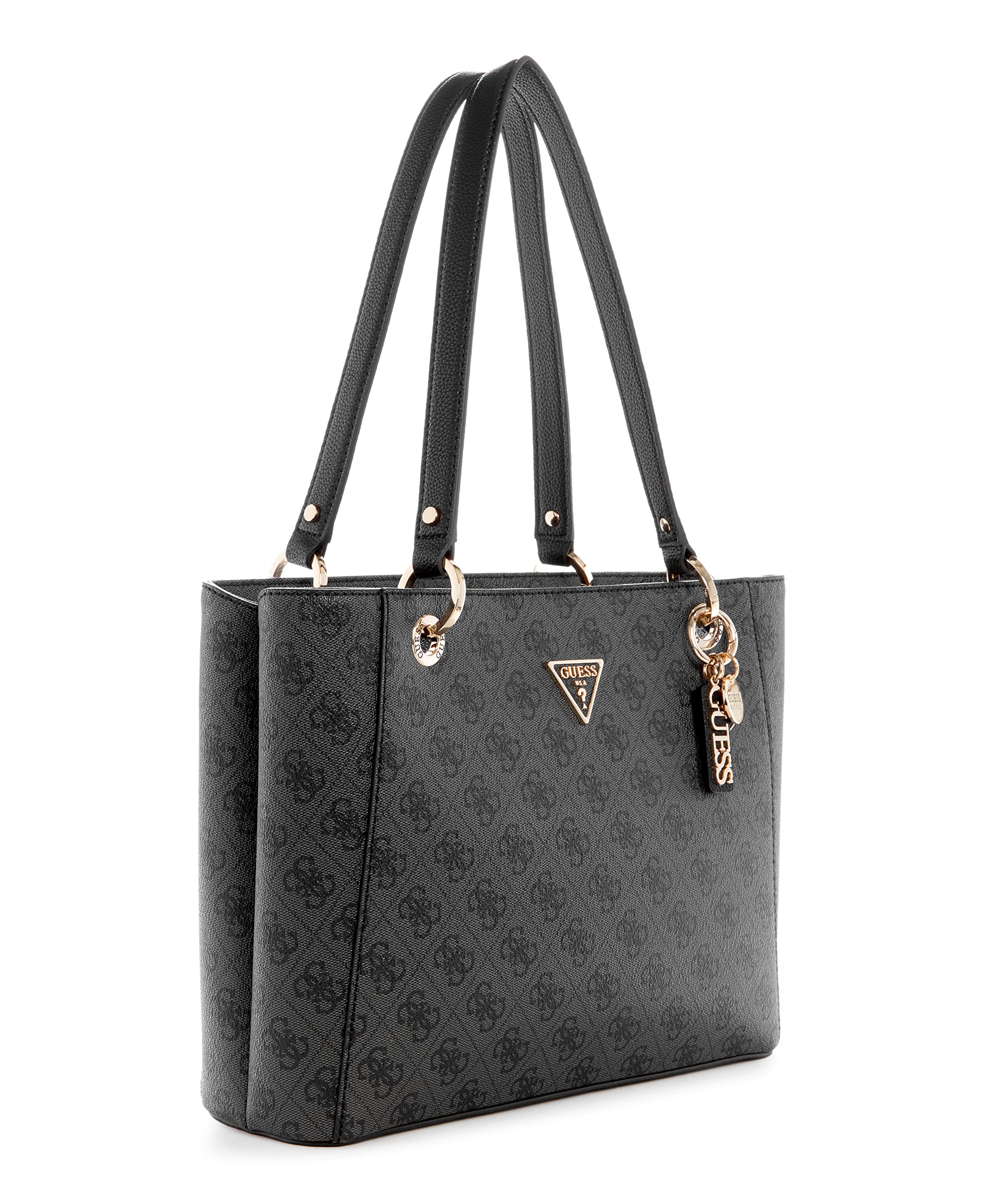 Foto 2 | Bolso De Mano Guess Noelle Small Noel Tote Con Logotipo Coal - Venta Internacional.