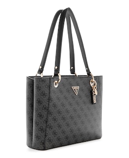 Foto 2 | Bolso De Mano Guess Noelle Small Noel Tote Con Logotipo Coal - Venta Internacional.