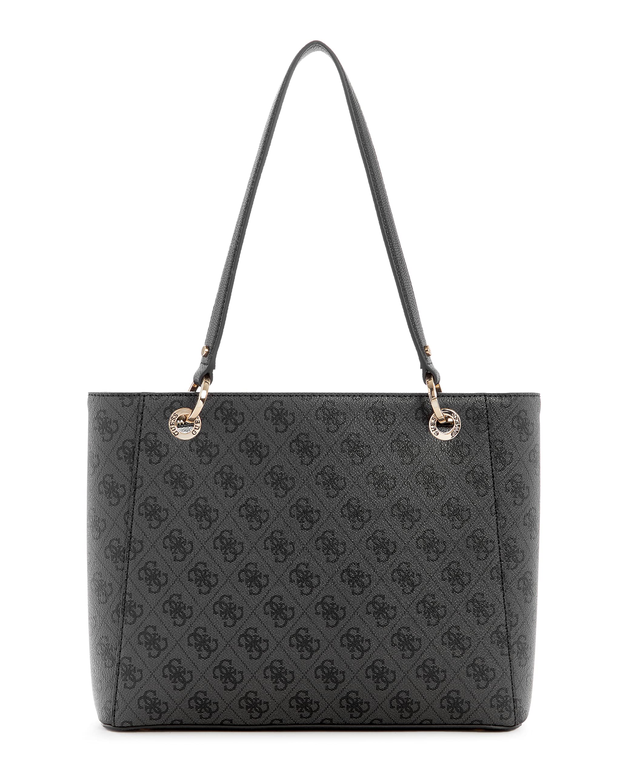 Foto 4 | Bolso De Mano Guess Noelle Small Noel Tote Con Logotipo Coal - Venta Internacional.