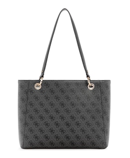 Foto 4 | Bolso De Mano Guess Noelle Small Noel Tote Con Logotipo Coal - Venta Internacional.