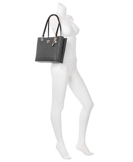 Foto 5 | Bolso De Mano Guess Noelle Small Noel Tote Con Logotipo Coal - Venta Internacional.