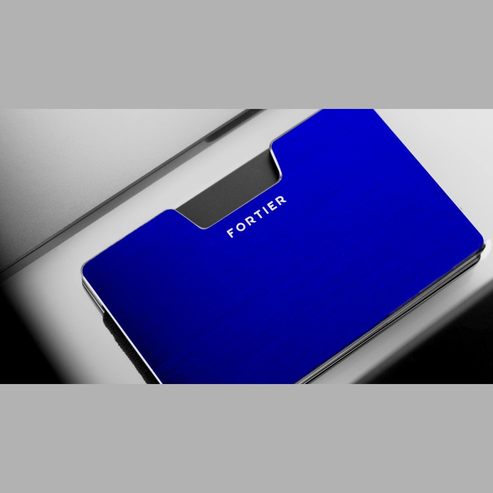 Foto 3 | Tarjeteros Fortier Blue Navy Color Azul Protección Rfid