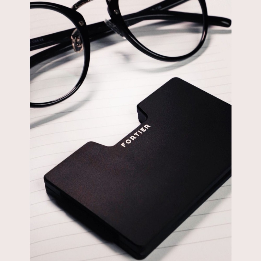 Foto 5 | Tarjeteros Fortier Mate Negro Color Negro Protección Rfid