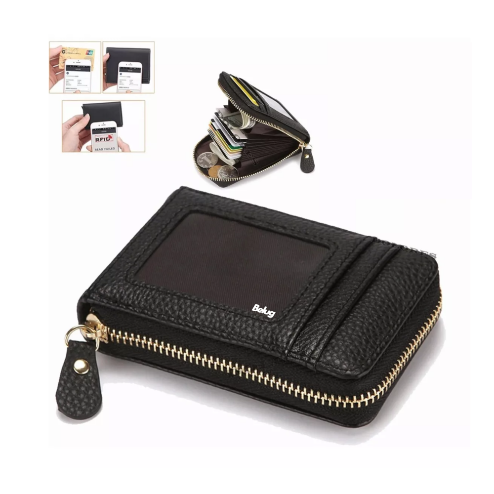 Foto 5 | Cartera Minimalista Unisex Belug,  Tarjetero Protección Rfid, Negro