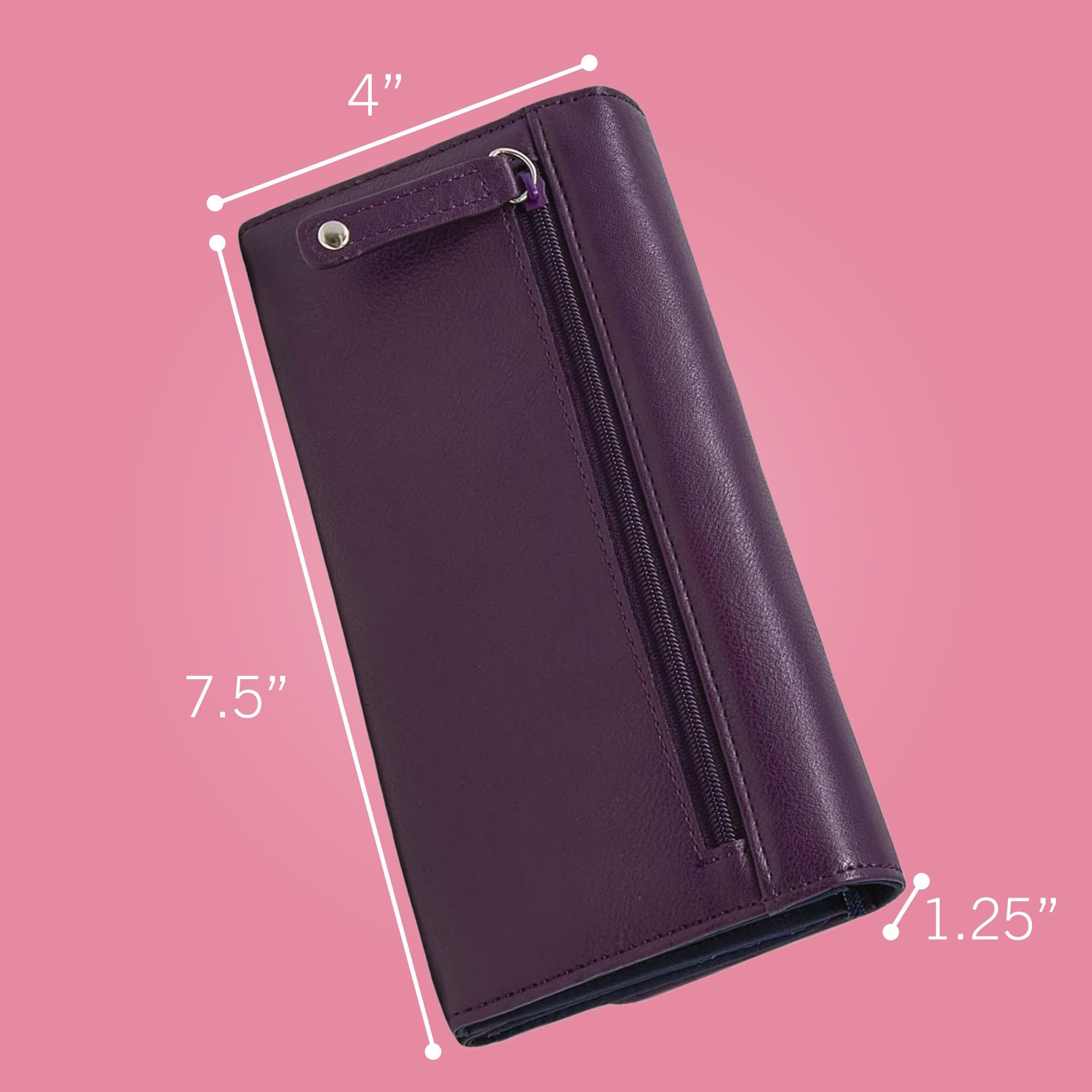 Foto 3 pulgar | Monedero Nautica Money Manager Rfid Slim Para Mujer, Piel Vegana Roja - Venta Internacional.