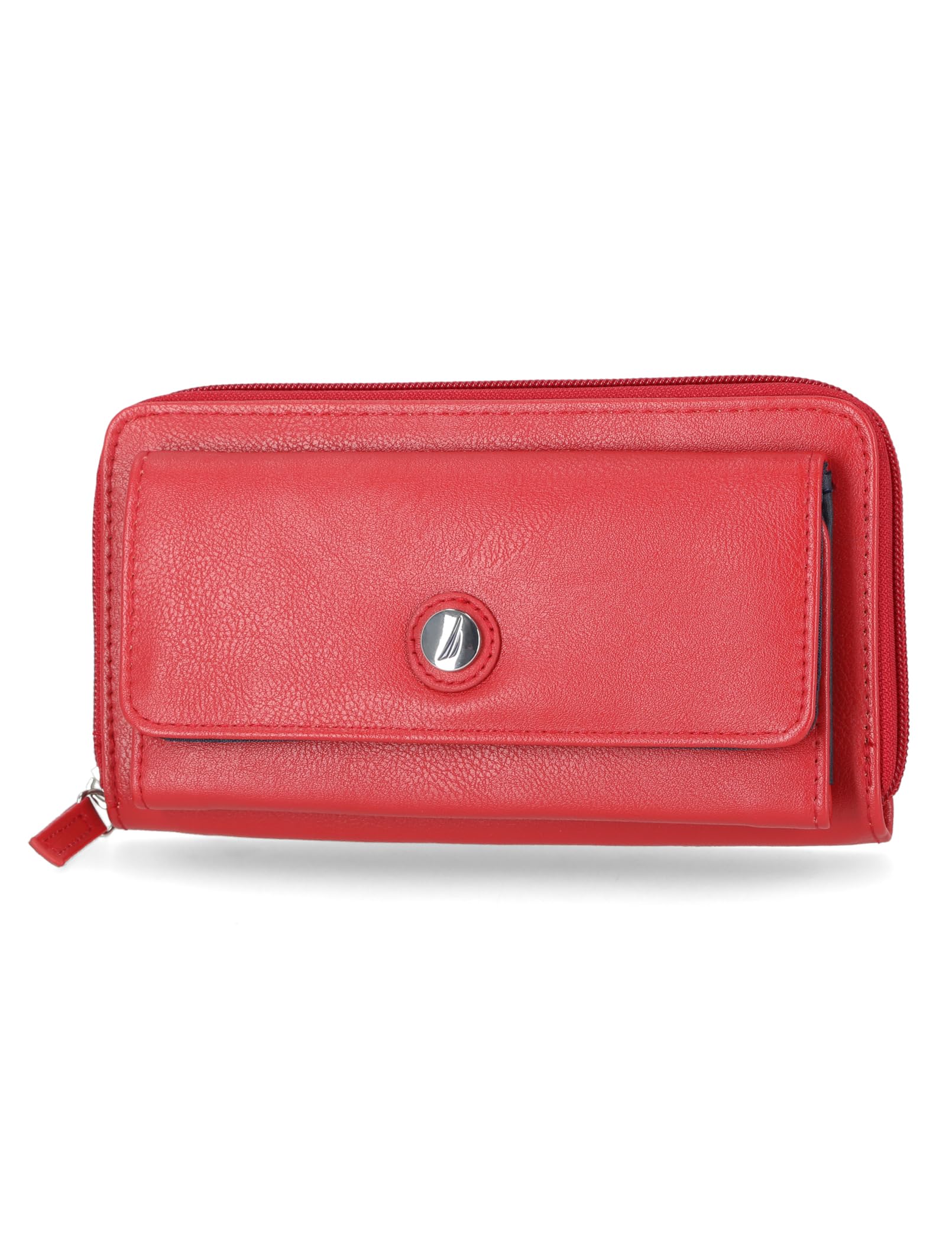 Foto 2 pulgar | Cartera Nautica Fuego De Piel Vegana Con Bloqueo Rfid, Color Rojo - Venta Internacional.