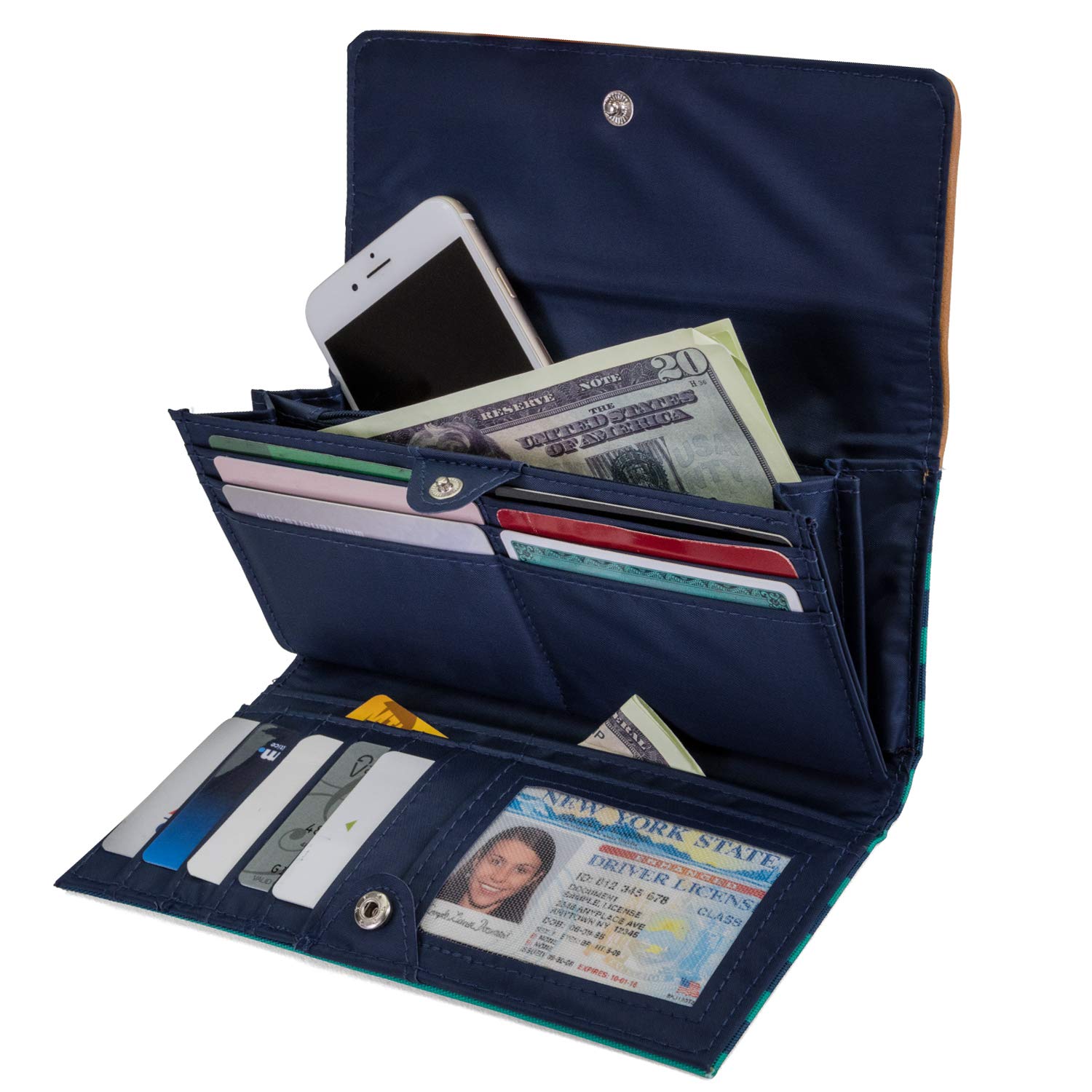 Foto 5 pulgar | Wallet Nautica Carry-all The Perfect Carry All Rfid Green - Venta Internacional.