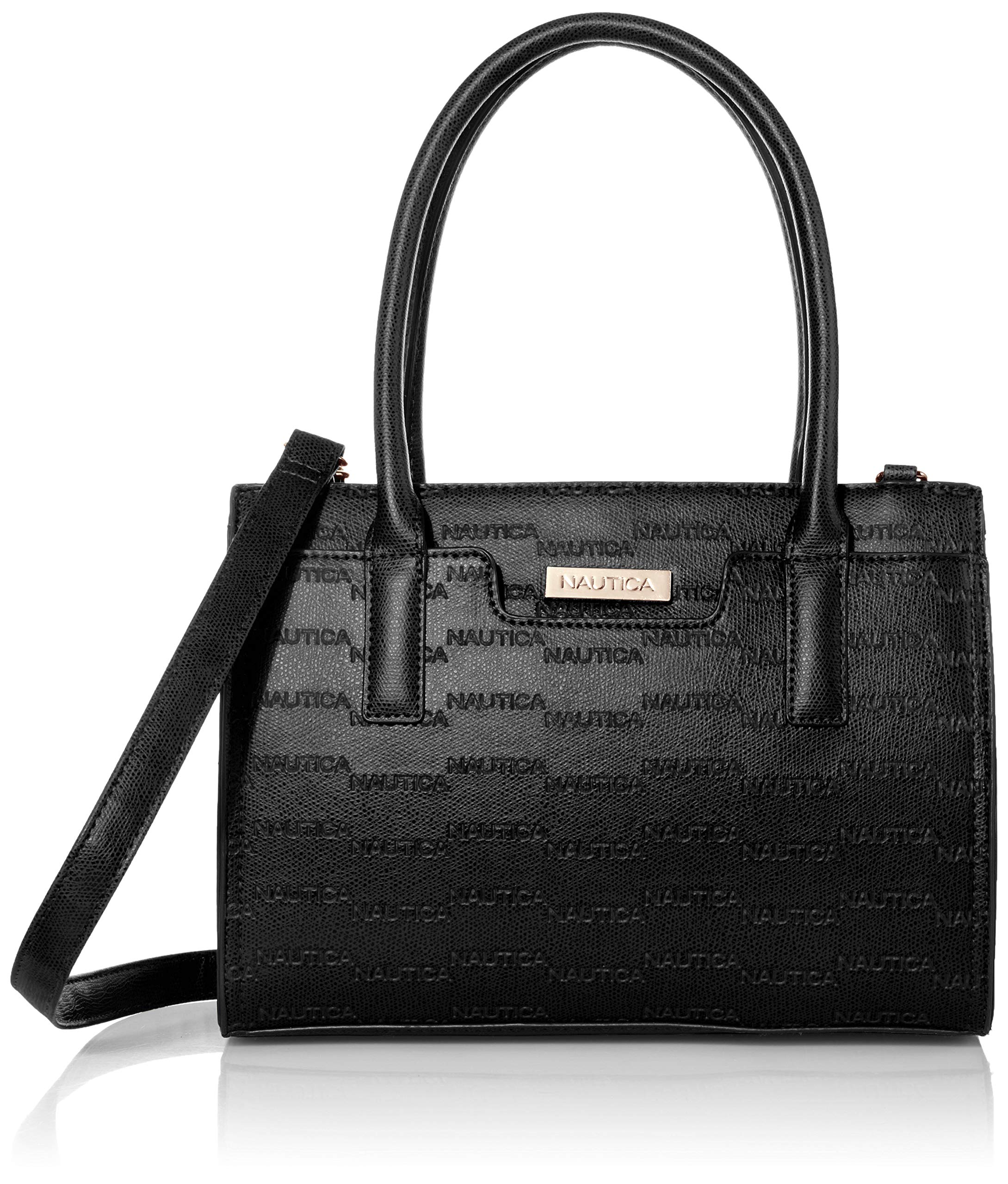 Foto 2 pulgar | Bolso Nautica Sandy Jr. Bolso Top Handel De Cuero Vegano Negro - Venta Internacional.
