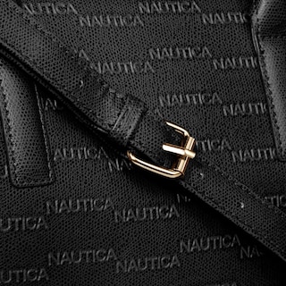 Foto 4 | Bolso Nautica Sandy Jr. Bolso Top Handel De Cuero Vegano Negro - Venta Internacional.