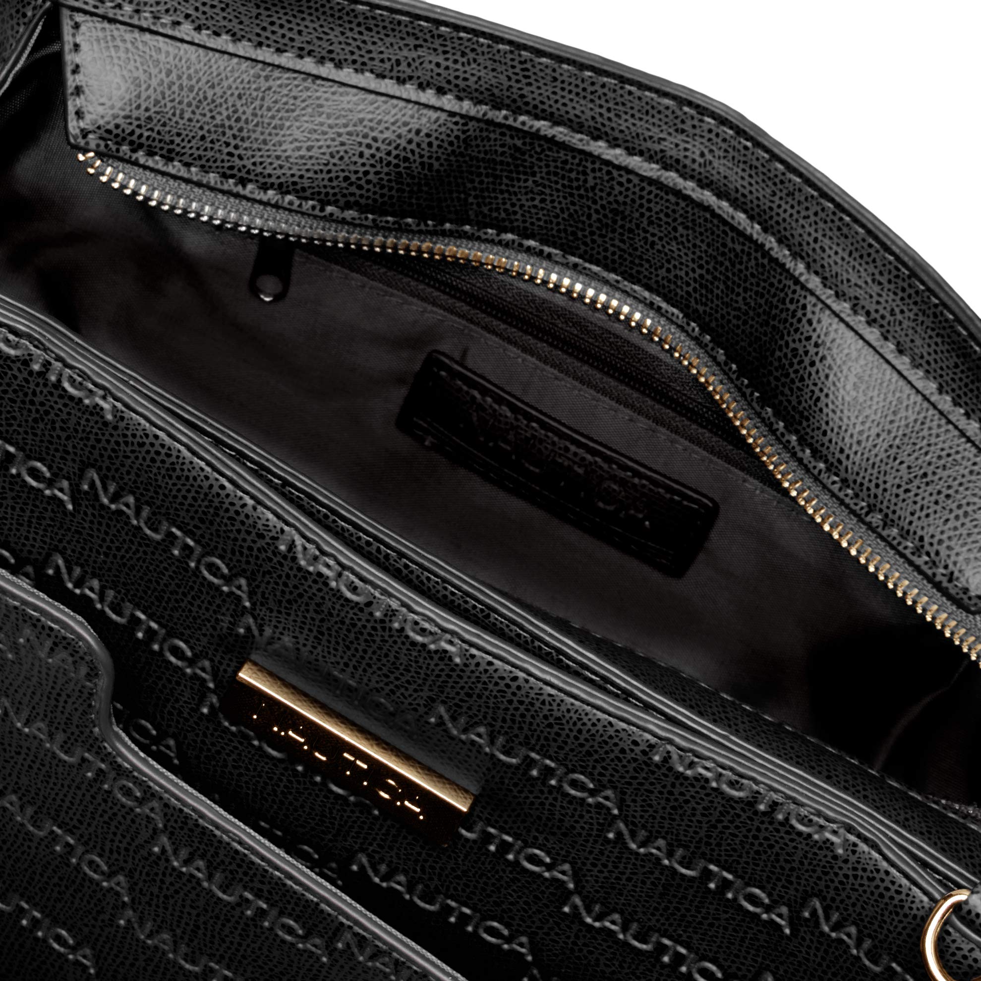 Foto 6 pulgar | Bolso Nautica Sandy Jr. Bolso Top Handel De Cuero Vegano Negro - Venta Internacional.