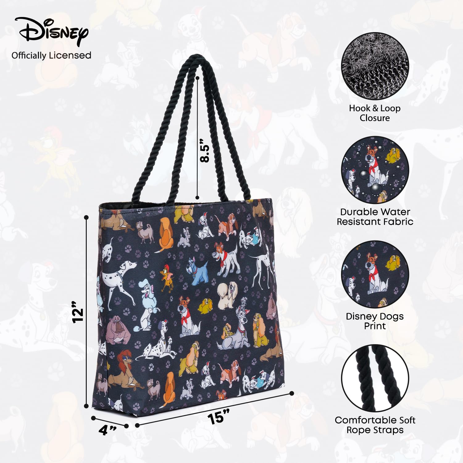 Foto 3 pulgar | Bolsa Disney Dogs 101 Dalmatians Lady Tramp Copper Dodger - Venta Internacional.