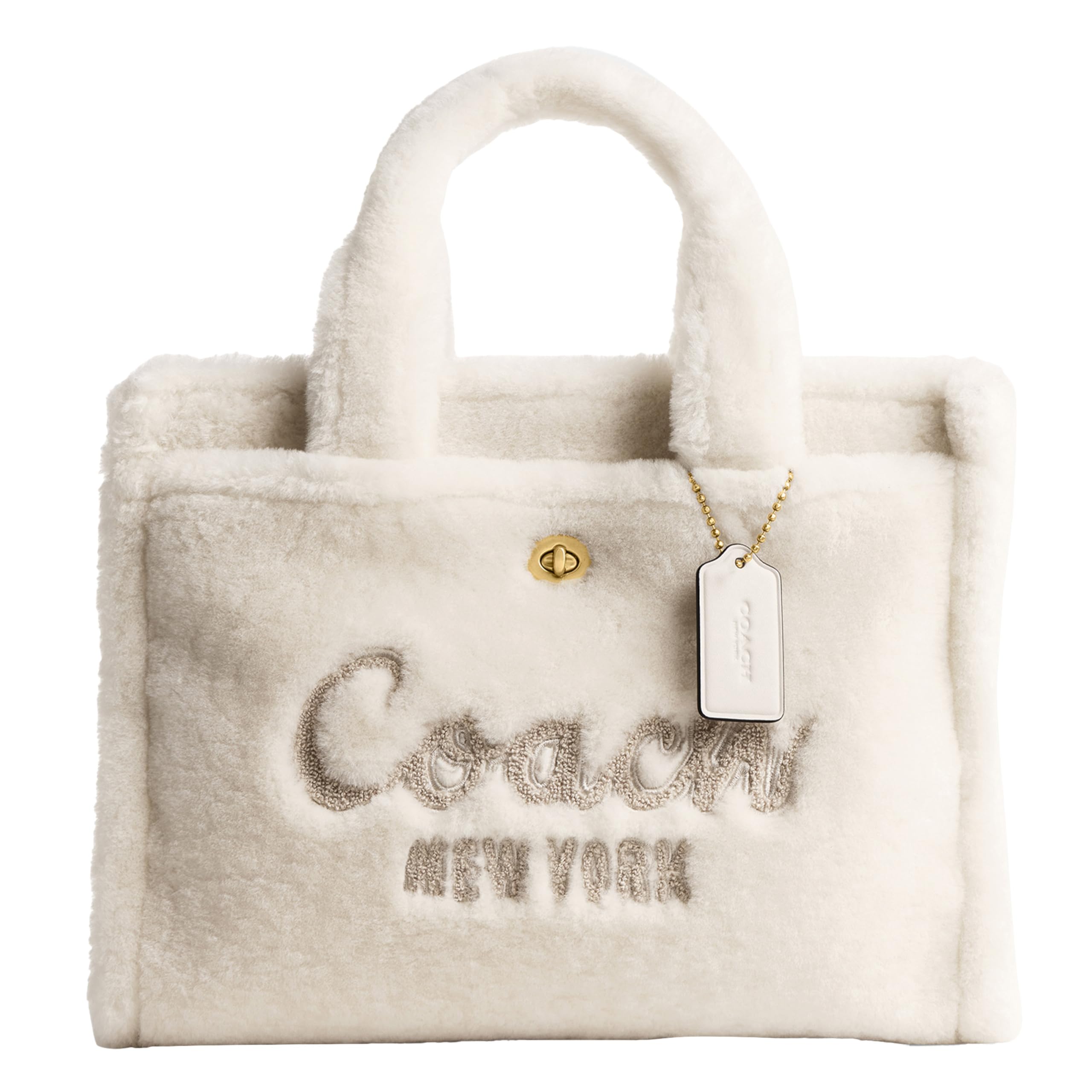 Bolso De Mano Coach Cargo B4/chalk Para Mujer De Lona Y Piel De Oveja - Venta Internacional.