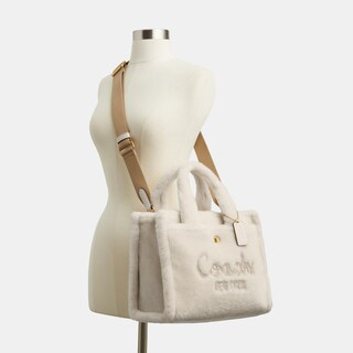 Foto 5 | Bolso De Mano Coach Cargo B4/chalk Para Mujer De Lona Y Piel De Oveja - Venta Internacional.