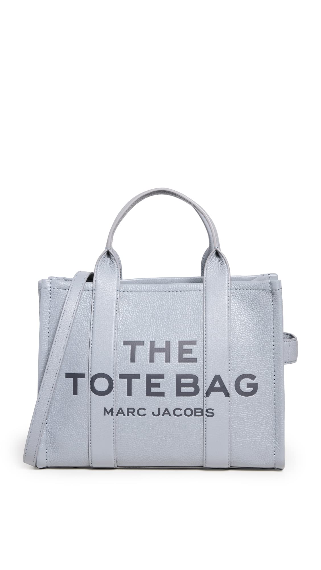 Bolso Marc Jacobs The Leather Medium Wolf Grey - Venta Internacional.