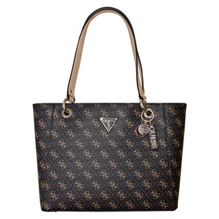 Foto 1 | Bolso De Mano Guess Noelle Small Noel Brown Logo Para Mujer - Venta Internacional.