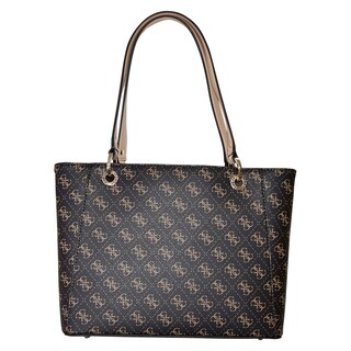 Foto 3 | Bolso De Mano Guess Noelle Small Noel Brown Logo Para Mujer - Venta Internacional.