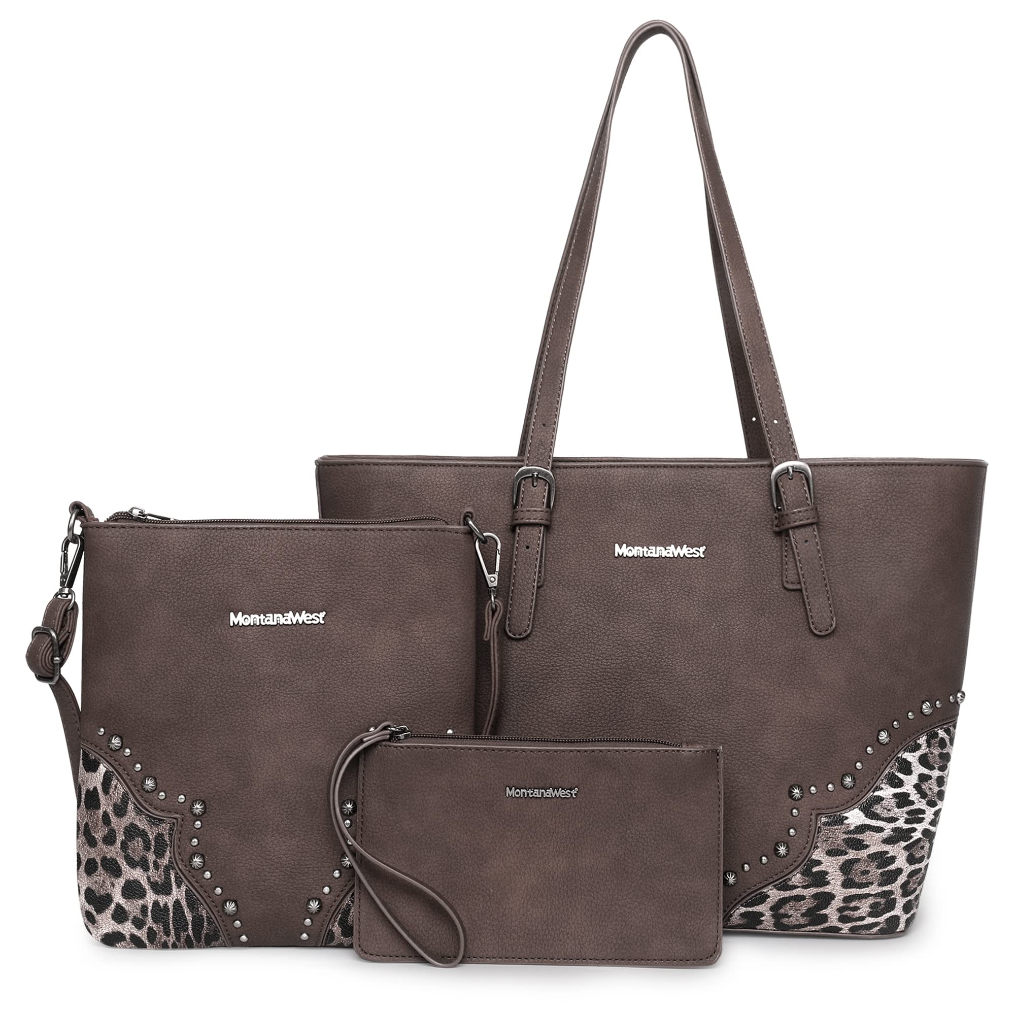 Foto 1 | Bolso De Mano Montana West Mwc3-g058cf, Juego De 3 Piezas Con Estampado De Leopardo - Venta Internacional.