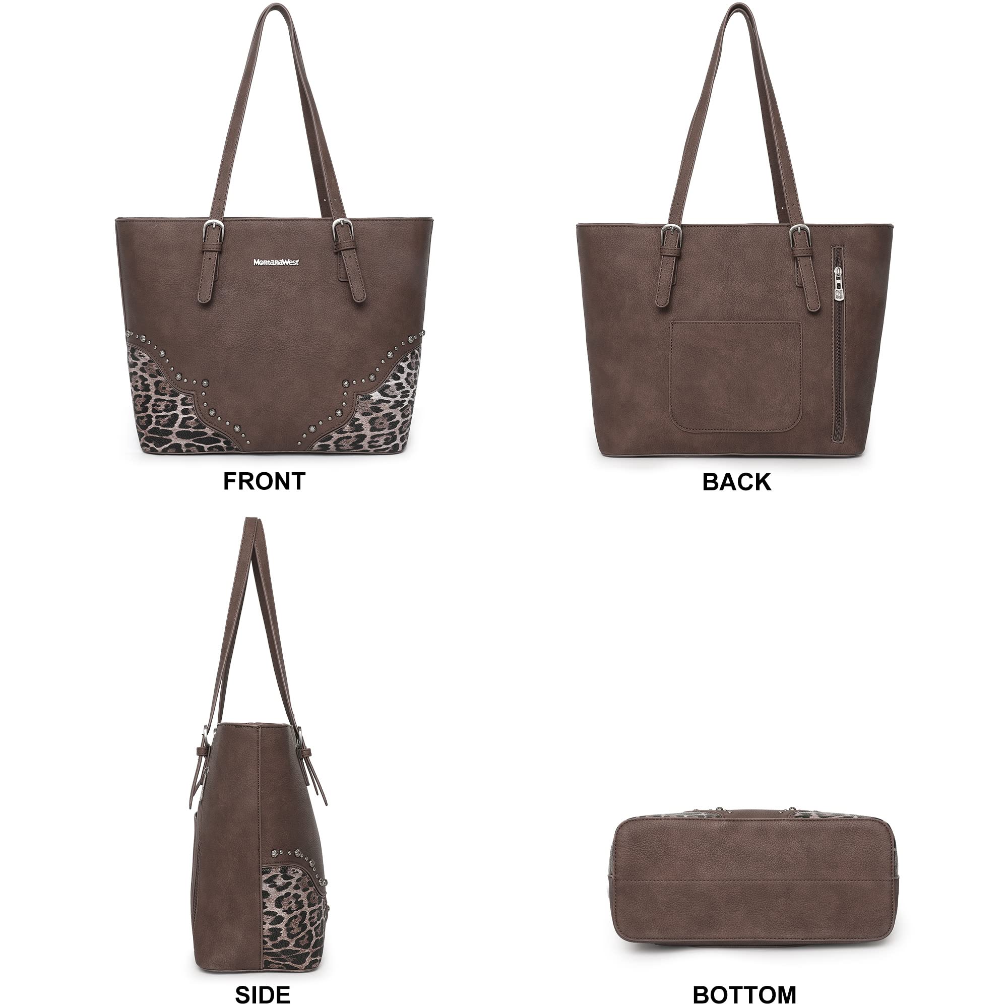 Foto 4 | Bolso De Mano Montana West Mwc3-g058cf, Juego De 3 Piezas Con Estampado De Leopardo - Venta Internacional.