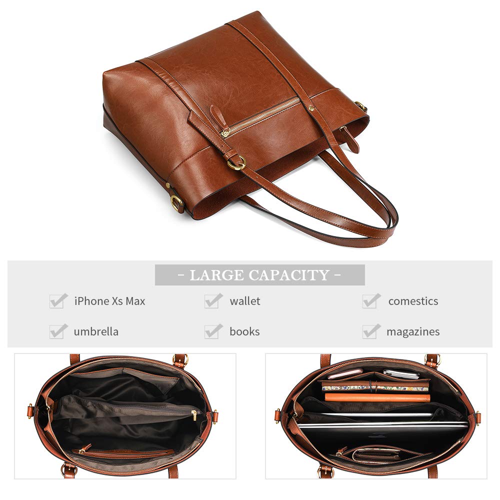 Foto 4 pulgar | Bolso Kattee De Piel Auténtica Vintage De Gran Capacidad - Venta Internacional.