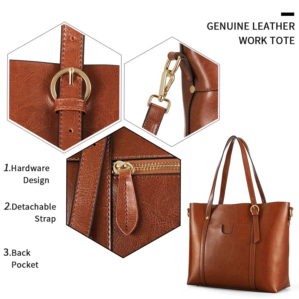 Foto 5 pulgar | Bolso Kattee De Piel Auténtica Vintage De Gran Capacidad - Venta Internacional.