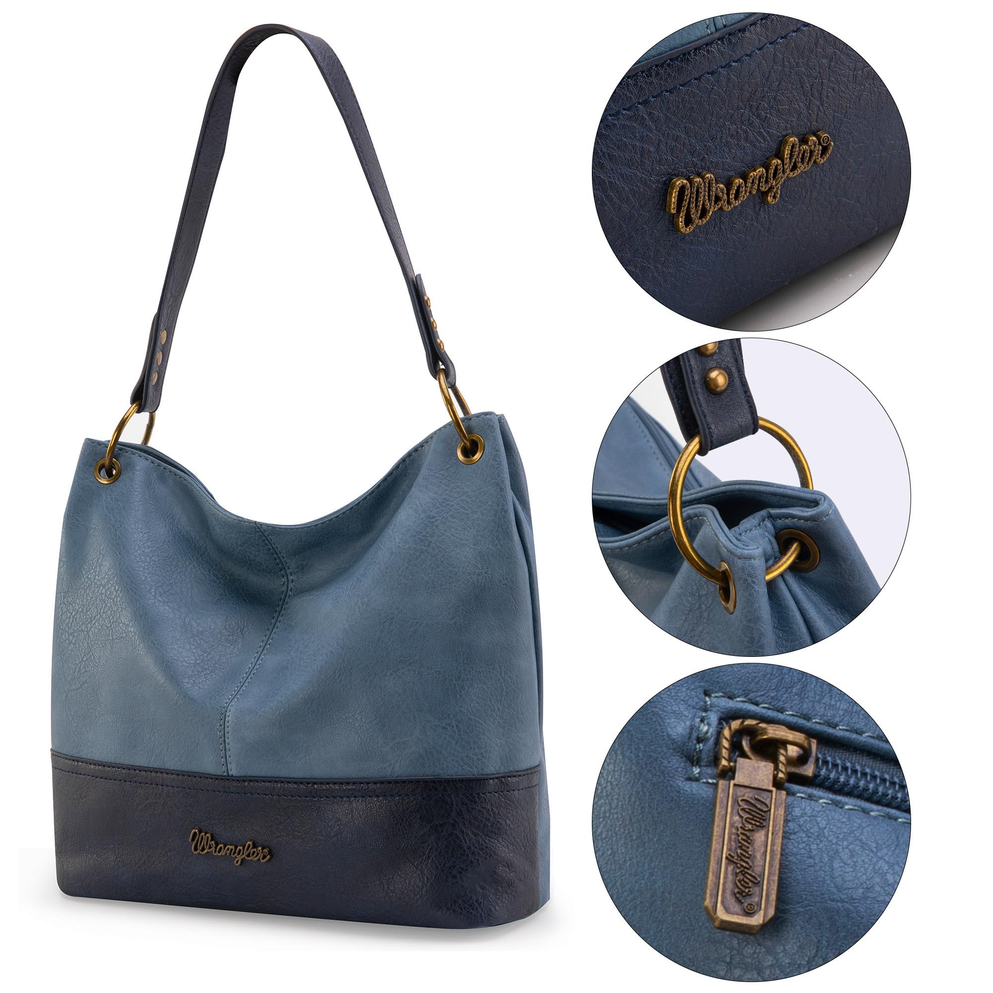 Foto 6 pulgar | Bolso Hobo Montana West Wrangler Wg20-918jn De Cuero Vegano - Venta Internacional.