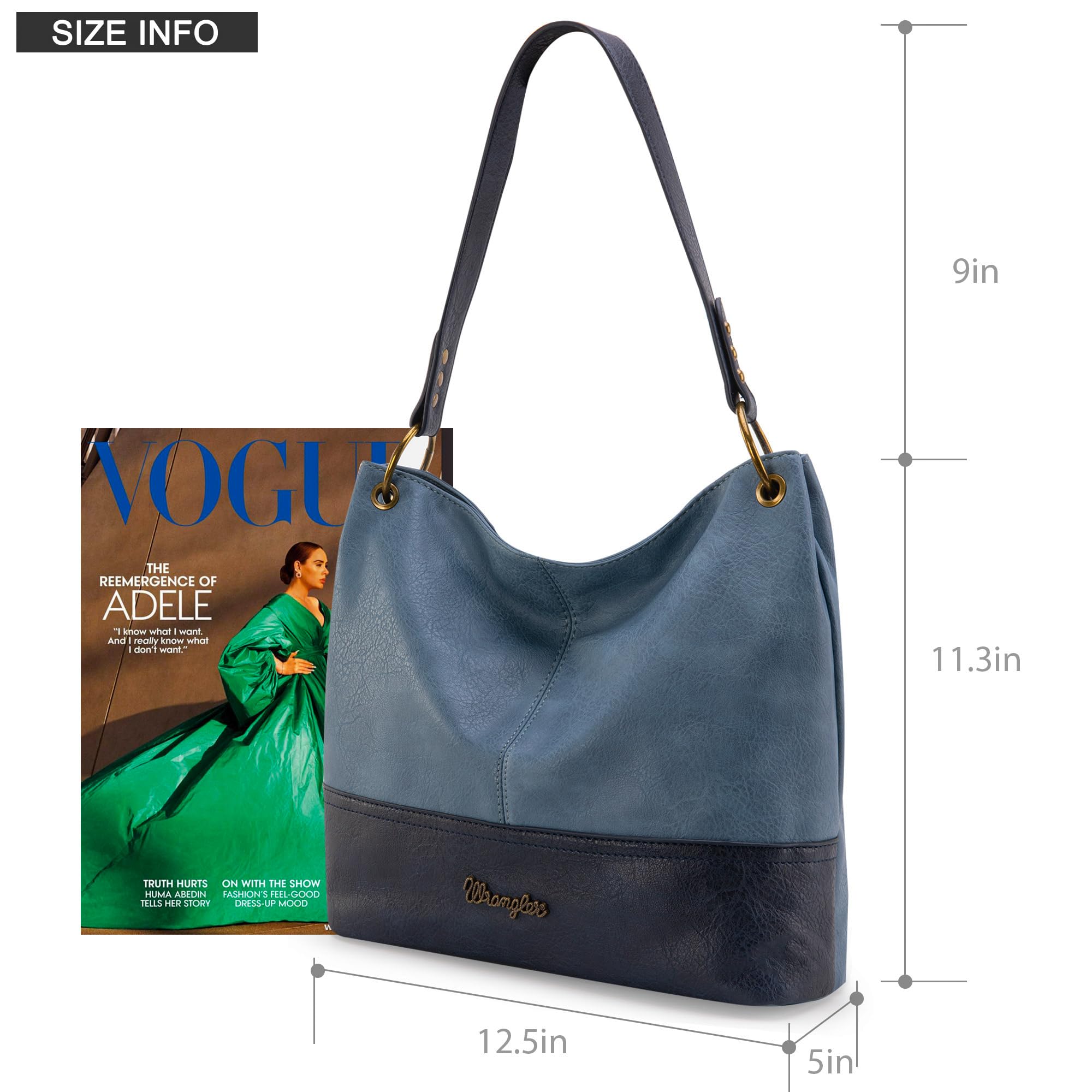 Foto 8 pulgar | Bolso Hobo Montana West Wrangler Wg20-918jn De Cuero Vegano - Venta Internacional.