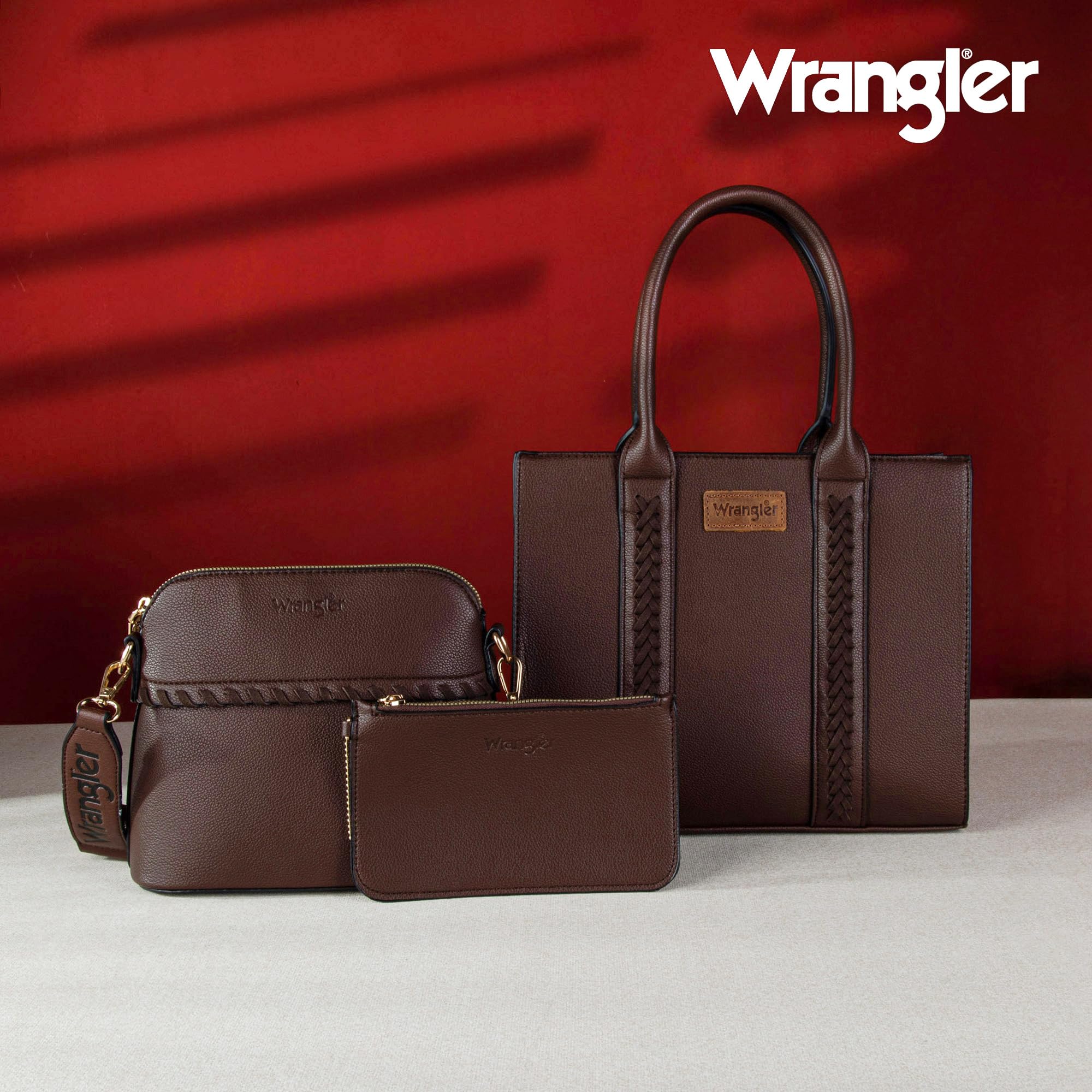 Foto 3 pulgar | Bolso De Mano Wrangler Wg3-8321cf Café Con Correa Cruzada - Venta Internacional.