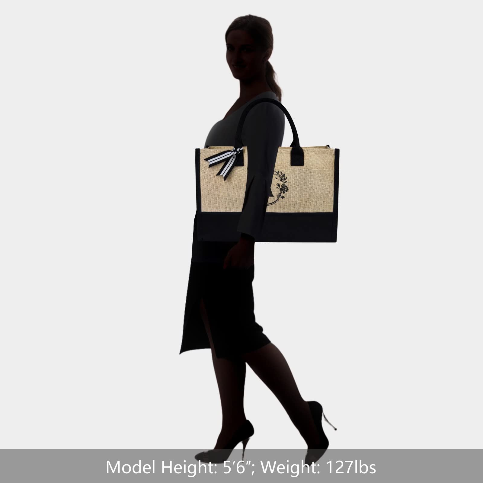 Foto 5 | Bolso De Mano Topdesign Con Iniciales De Yute/lona Para Mujer - Venta Internacional.