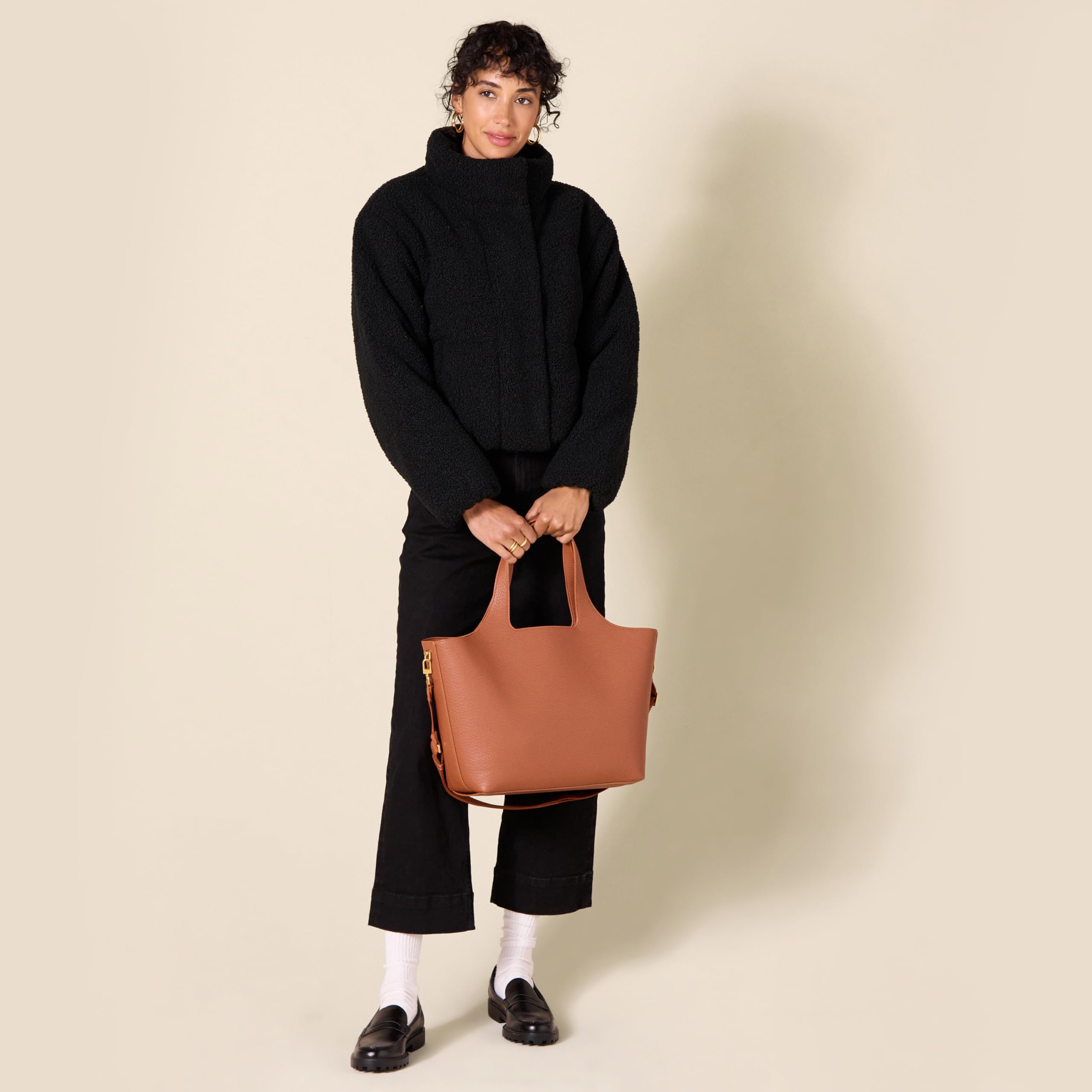 Foto 5 pulgar | Bolso De Mano Amazon Essentials De Piel Sintética De Color Canela Suave Para Mujer - Venta Internacional.