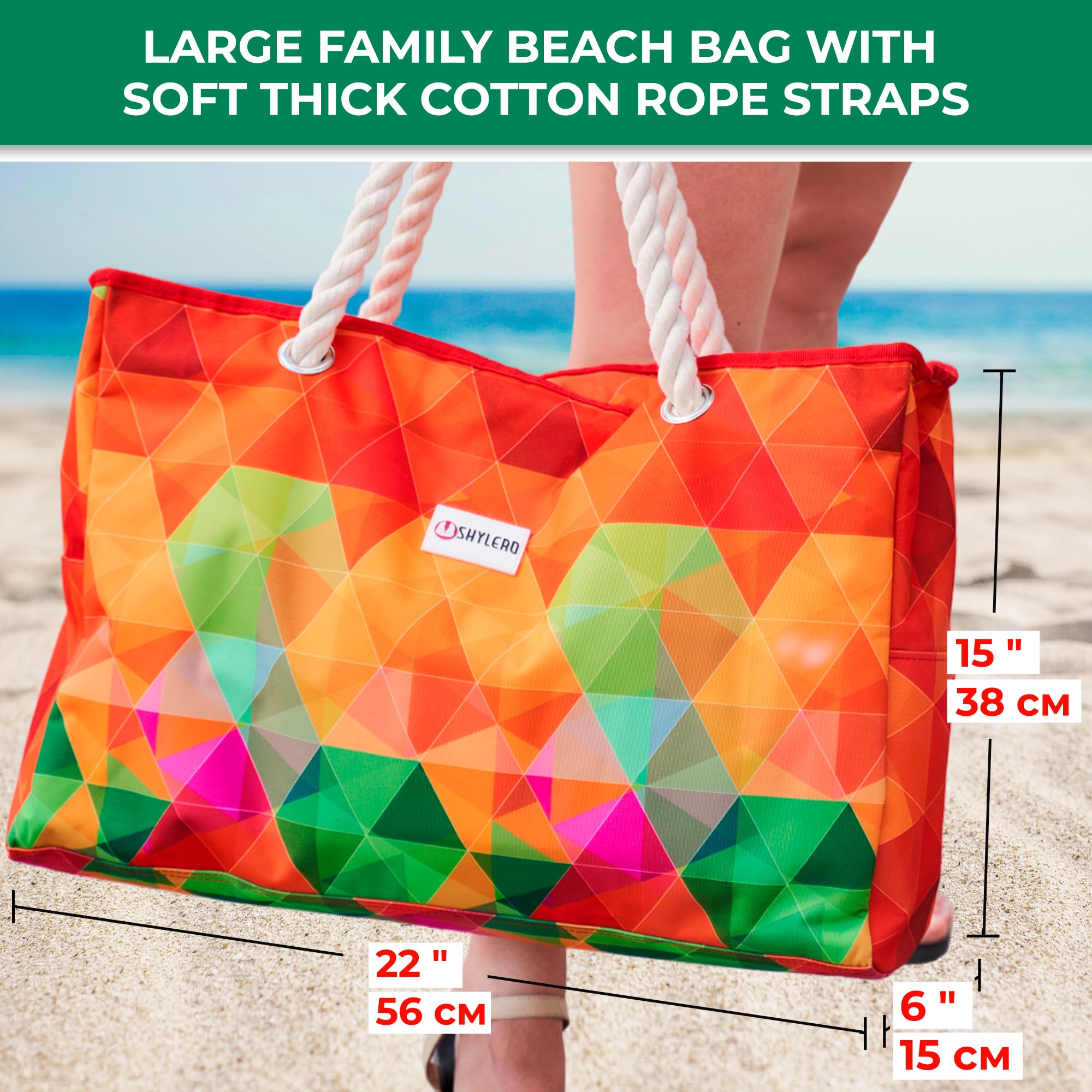 Foto 3 pulgar | Bolsa De Playa Shylero Beach Tote Impermeable Con Bolsa Hermética - Venta Internacional.