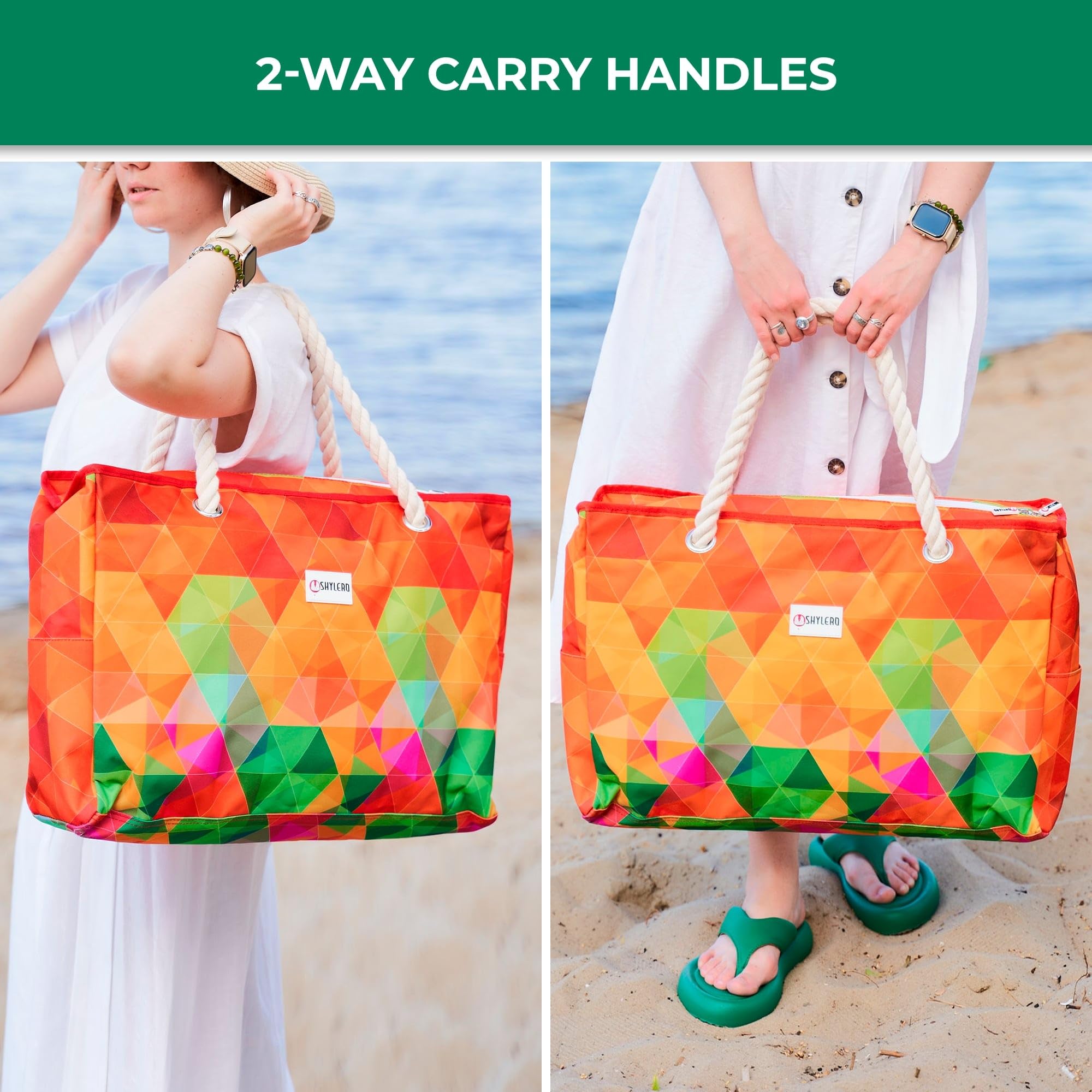 Foto 8 pulgar | Bolsa De Playa Shylero Beach Tote Impermeable Con Bolsa Hermética - Venta Internacional.