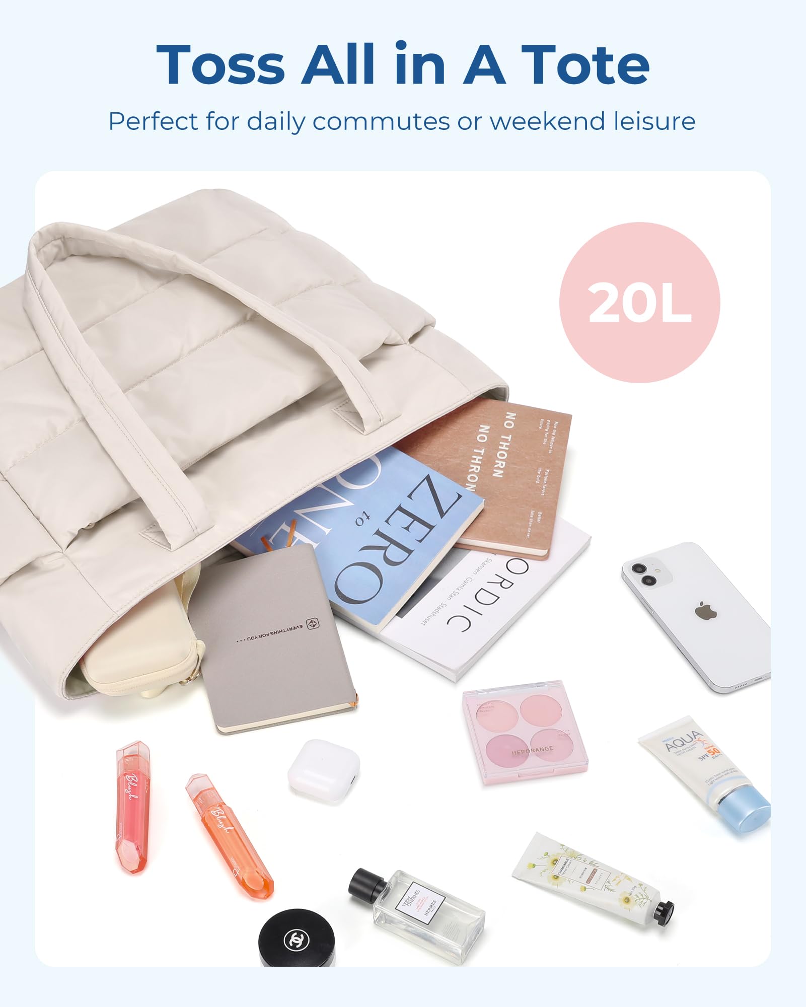 Foto 8 pulgar | Bolsa De Mano Bagsmart, Ligera Y Acolchada Para Mujer, 20 Litros De Capacidad - Venta Internacional.