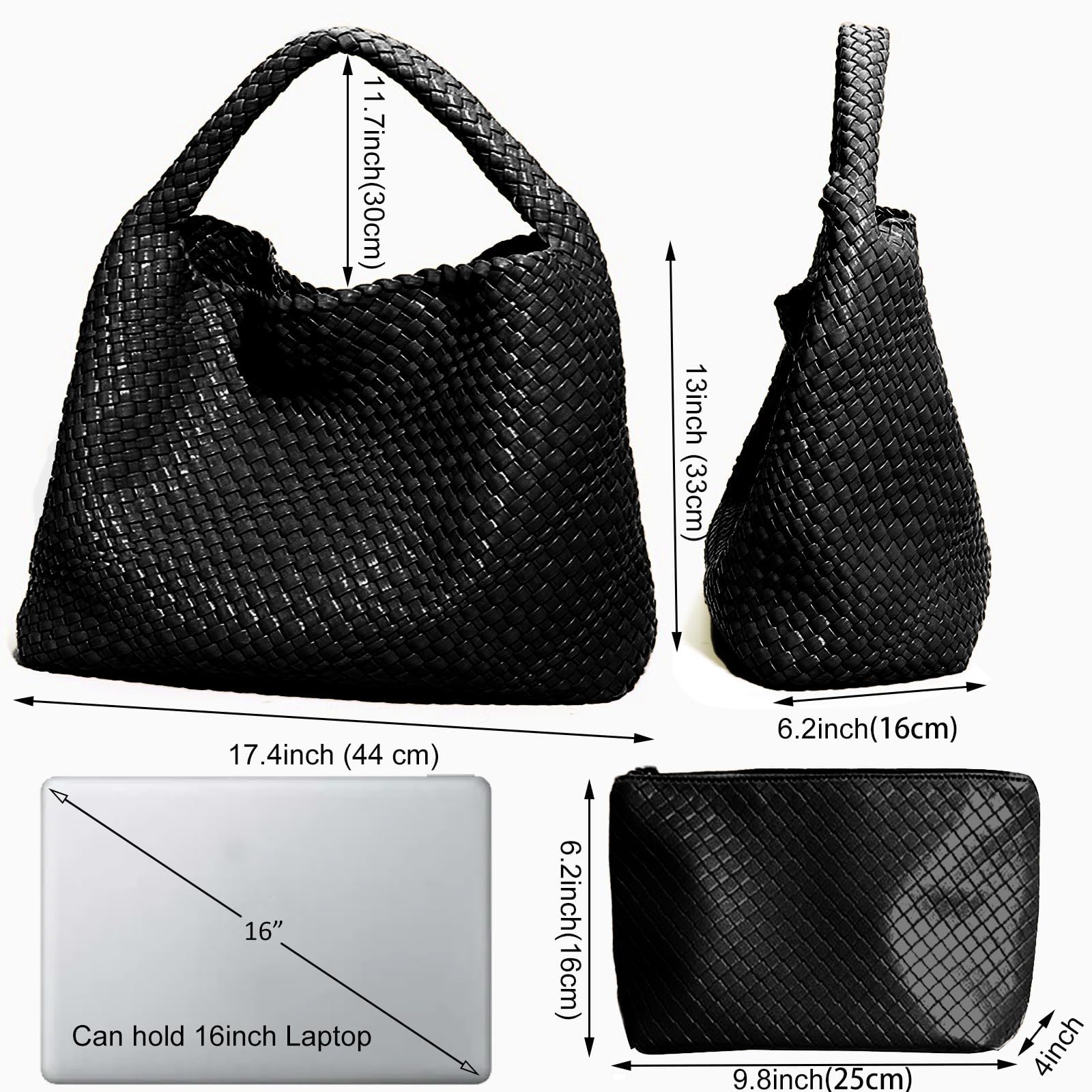Foto 5 pulgar | Bolso Geelyda 2025 De Piel Tejida De Gran Capacidad - Venta Internacional.