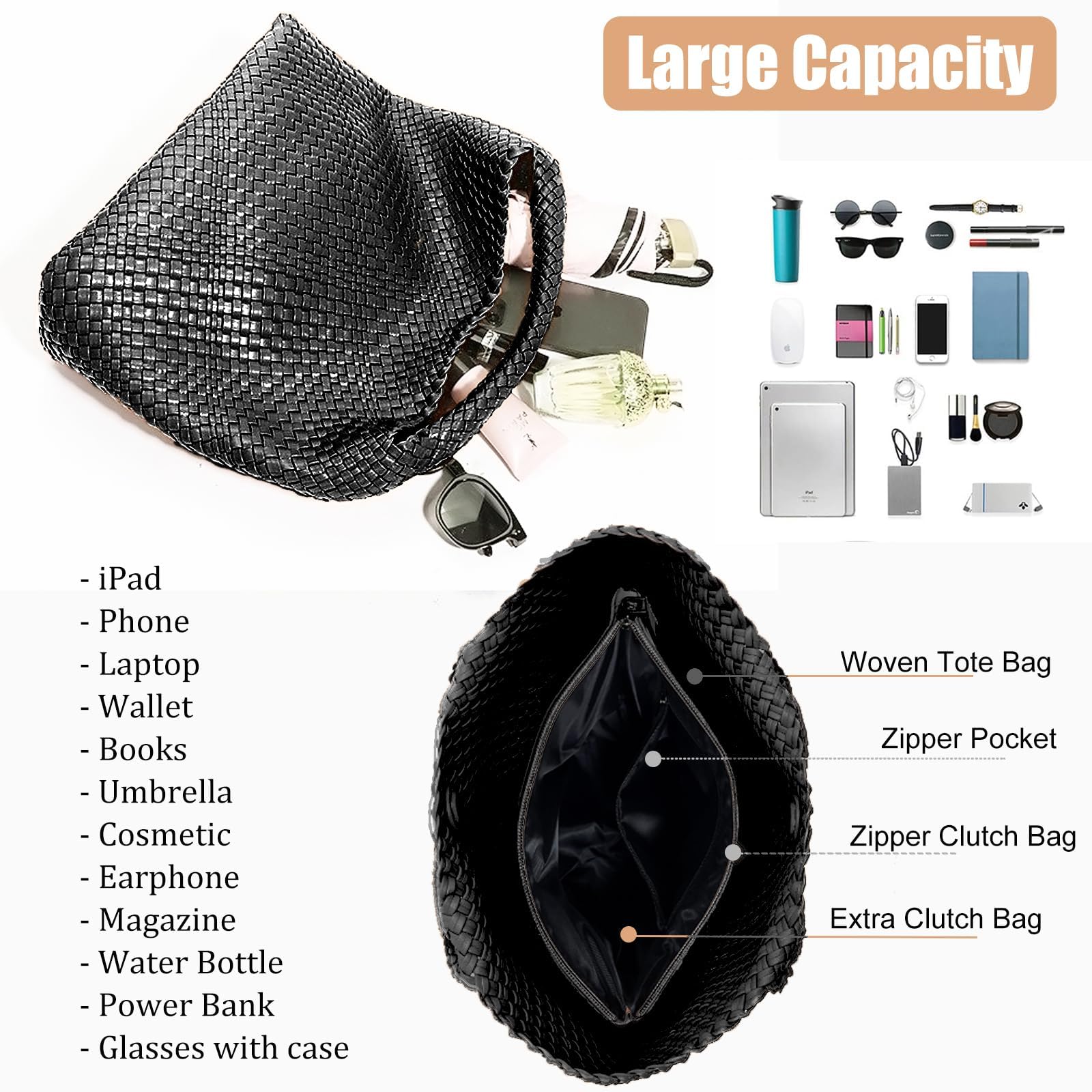Foto 5 | Bolso Geelyda 2025 De Piel Tejida De Gran Capacidad - Venta Internacional.
