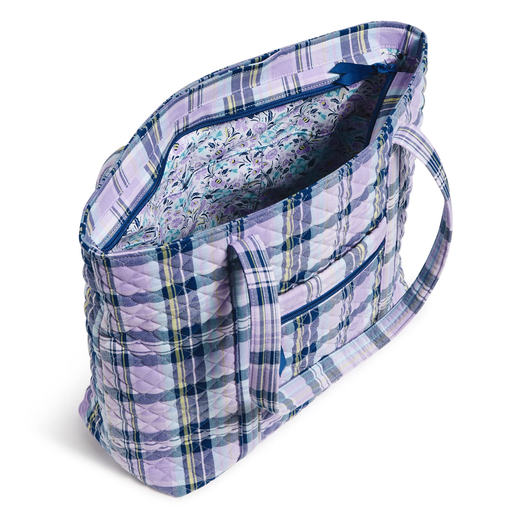 Foto 4 pulgar | Bolso De Tela Vera Bradley De Algodón Vera Amethyst Plaid Para Mujer - Venta Internacional.