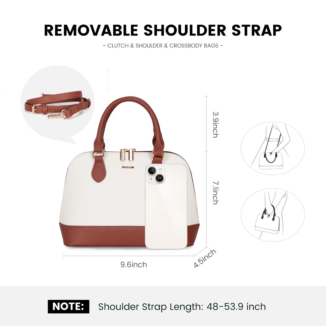 Foto 3 pulgar | Bandolera Lovevook Classic Dome Satchel Beige-marrón - Venta Internacional.