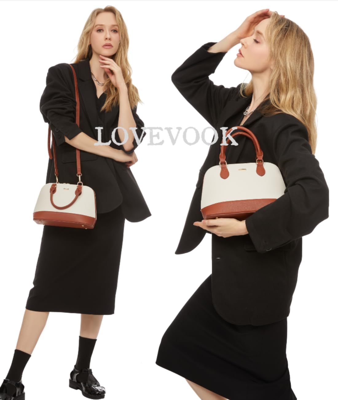Foto 4 pulgar | Bandolera Lovevook Classic Dome Satchel Beige-marrón - Venta Internacional.