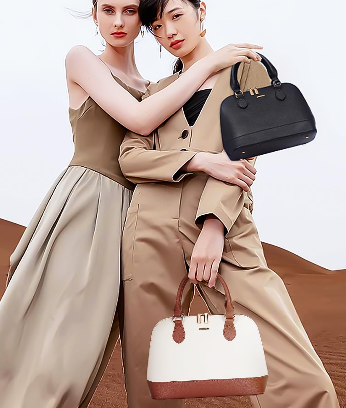 Foto 5 | Bandolera Lovevook Classic Dome Satchel Beige-marrón - Venta Internacional.