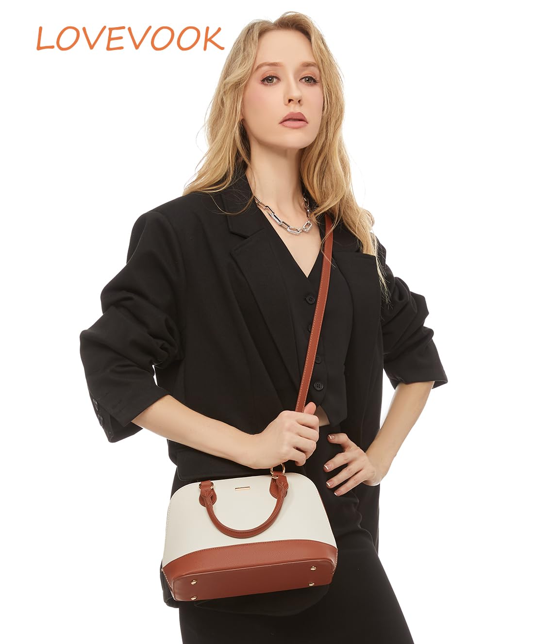 Foto 7 | Bandolera Lovevook Classic Dome Satchel Beige-marrón - Venta Internacional.