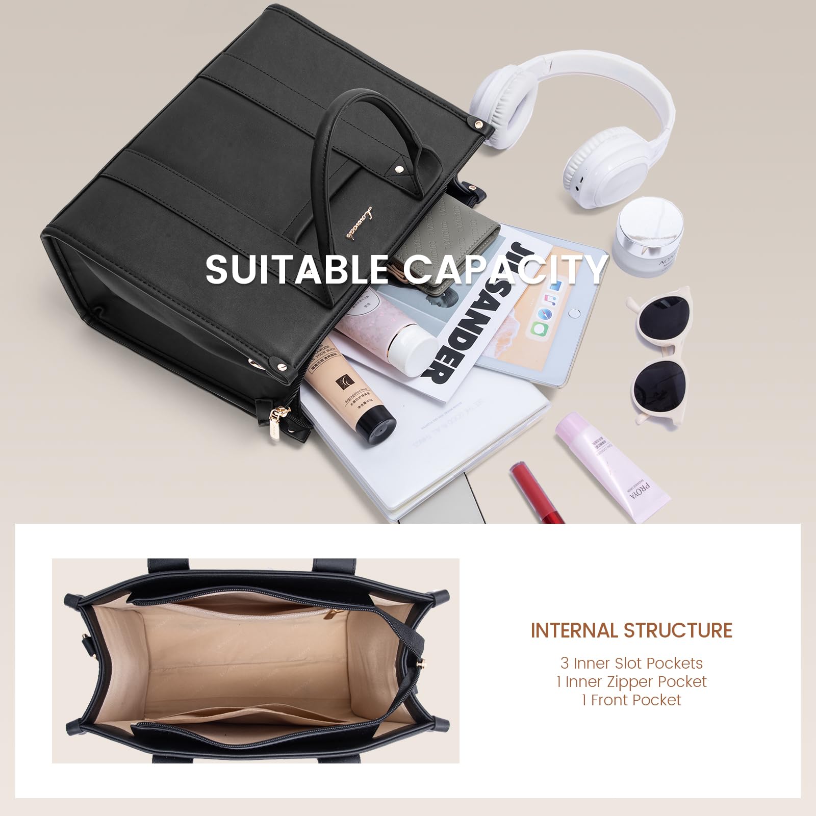 Foto 4 pulgar | Bolso Lovevook Monedero Para Mujer De Piel Negro - Venta Internacional.