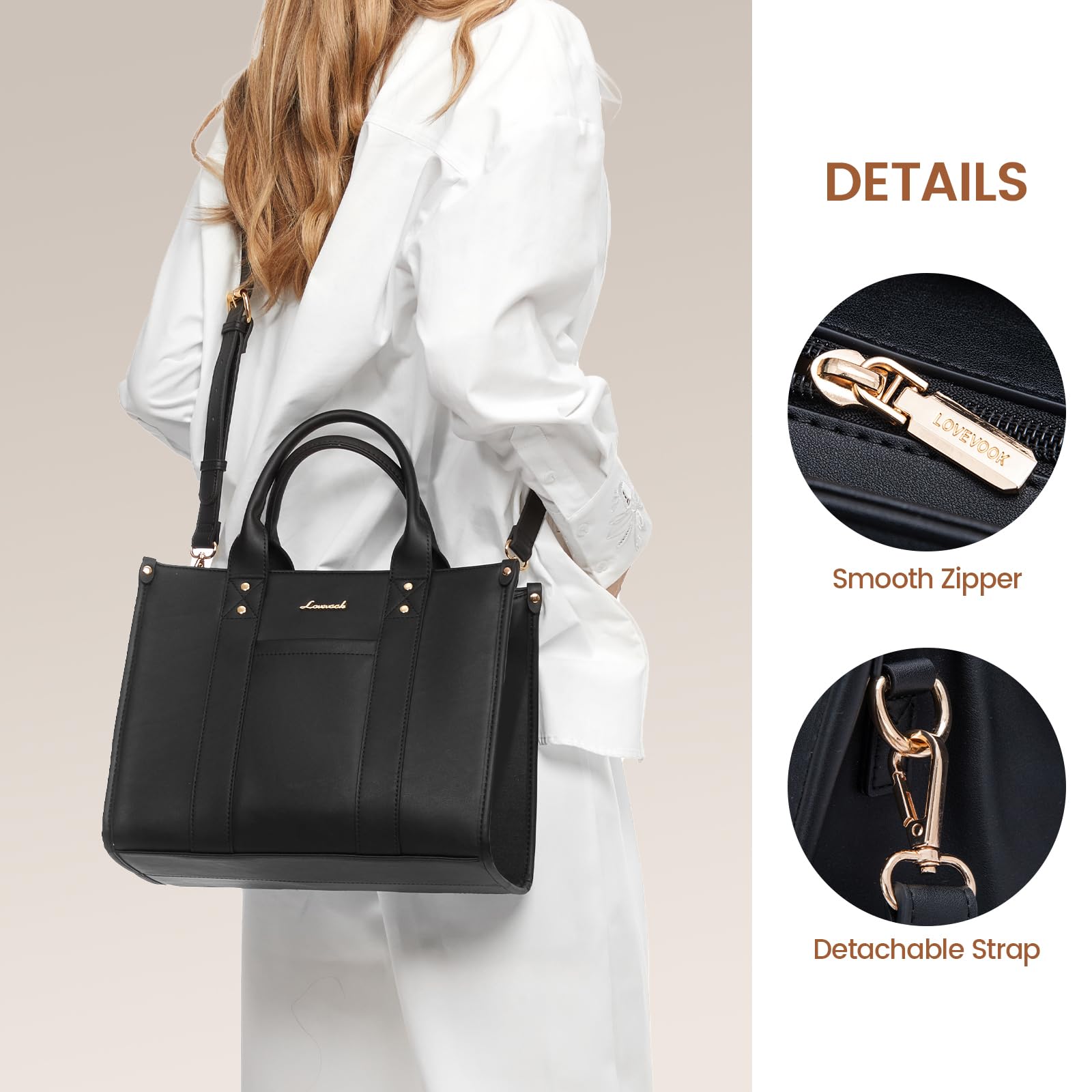 Foto 5 pulgar | Bolso Lovevook Monedero Para Mujer De Piel Negro - Venta Internacional.