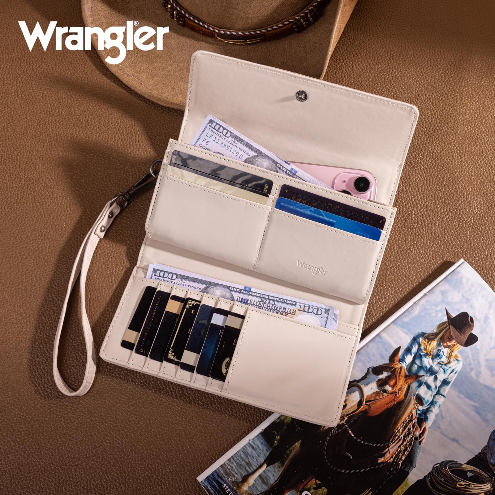 Foto 3 pulgar | Pulsera Wallet Montana West Wrangler Para Teléfono, Color Beige, Wg196-w056bg - Venta Internacional.