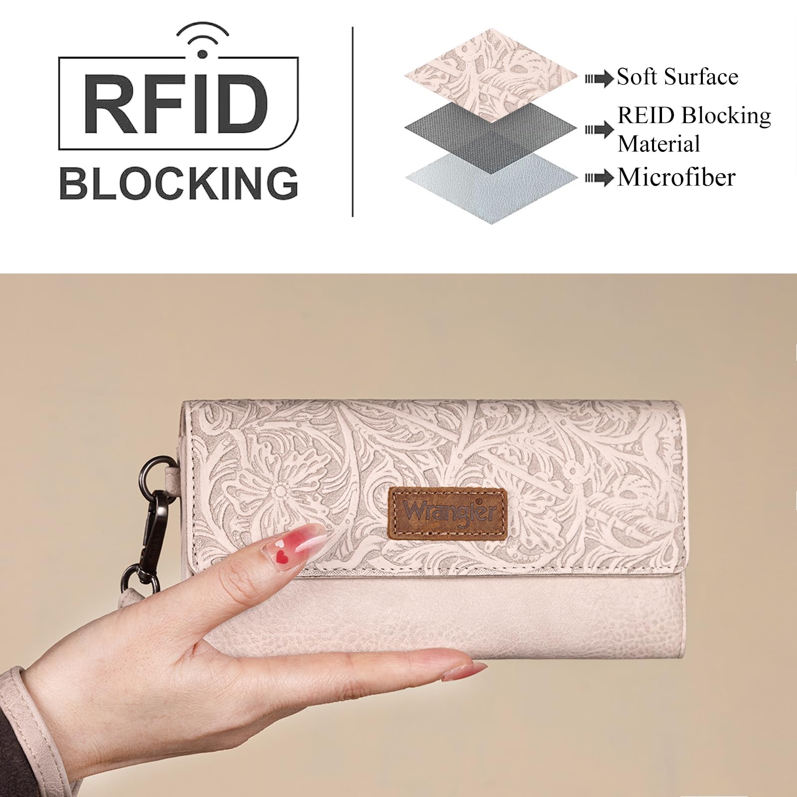 Foto 4 pulgar | Pulsera Wallet Montana West Wrangler Para Teléfono, Color Beige, Wg196-w056bg - Venta Internacional.
