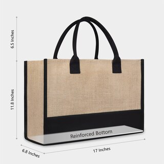 Foto 2 | Bolso De Mano Topdesign Con Iniciales De Yute/lona Para Mujer (letra K) - Venta Internacional.