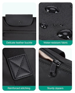 Foto 7 | Bolsa De Mano Bagsmart, Plegable, Con Compartimentos Y Cierre, Color Negro - Venta Internacional.