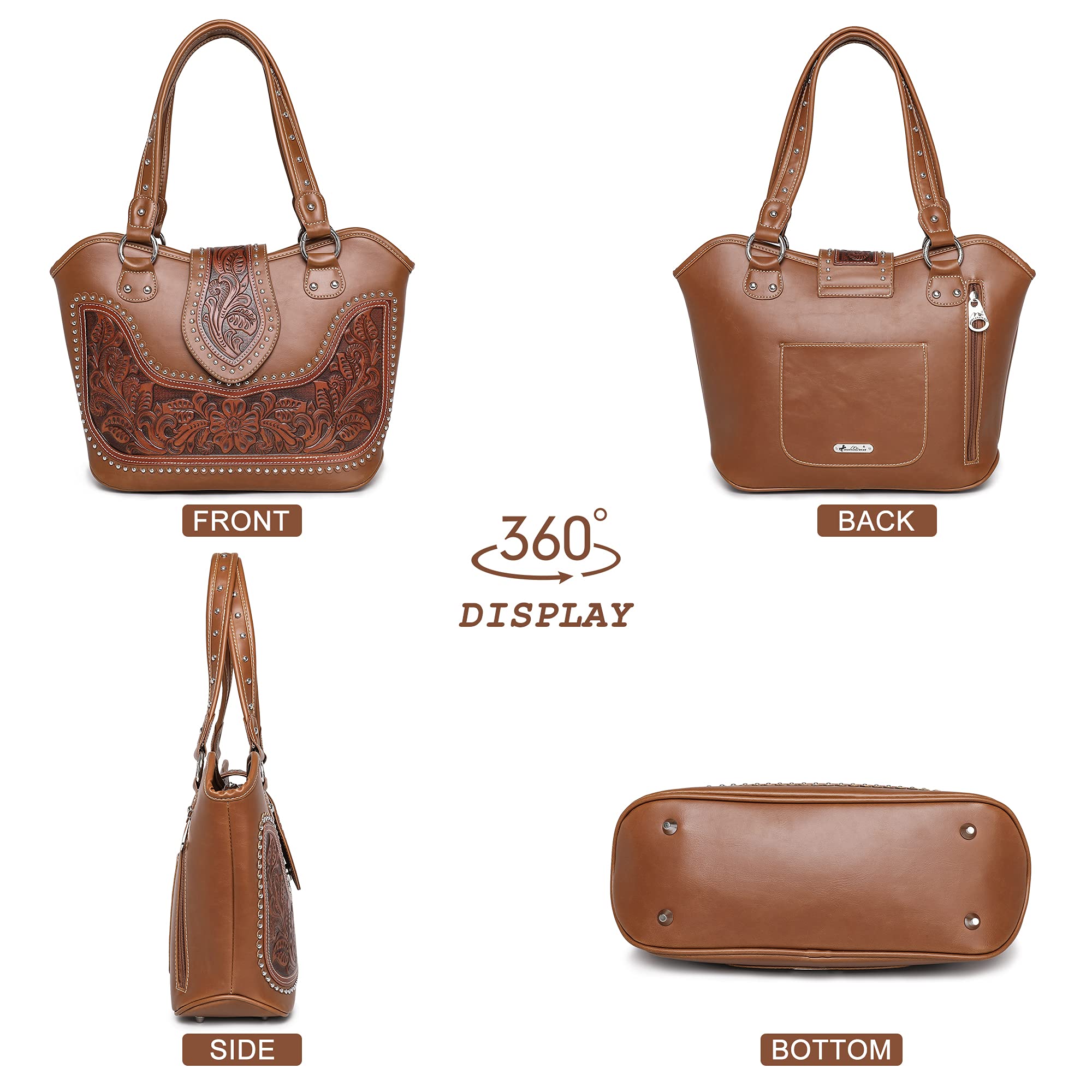 Foto 5 pulgar | Bolso De Hombro Montana West Hobo Bolso Fashion Wrlh-8005br - Venta Internacional.