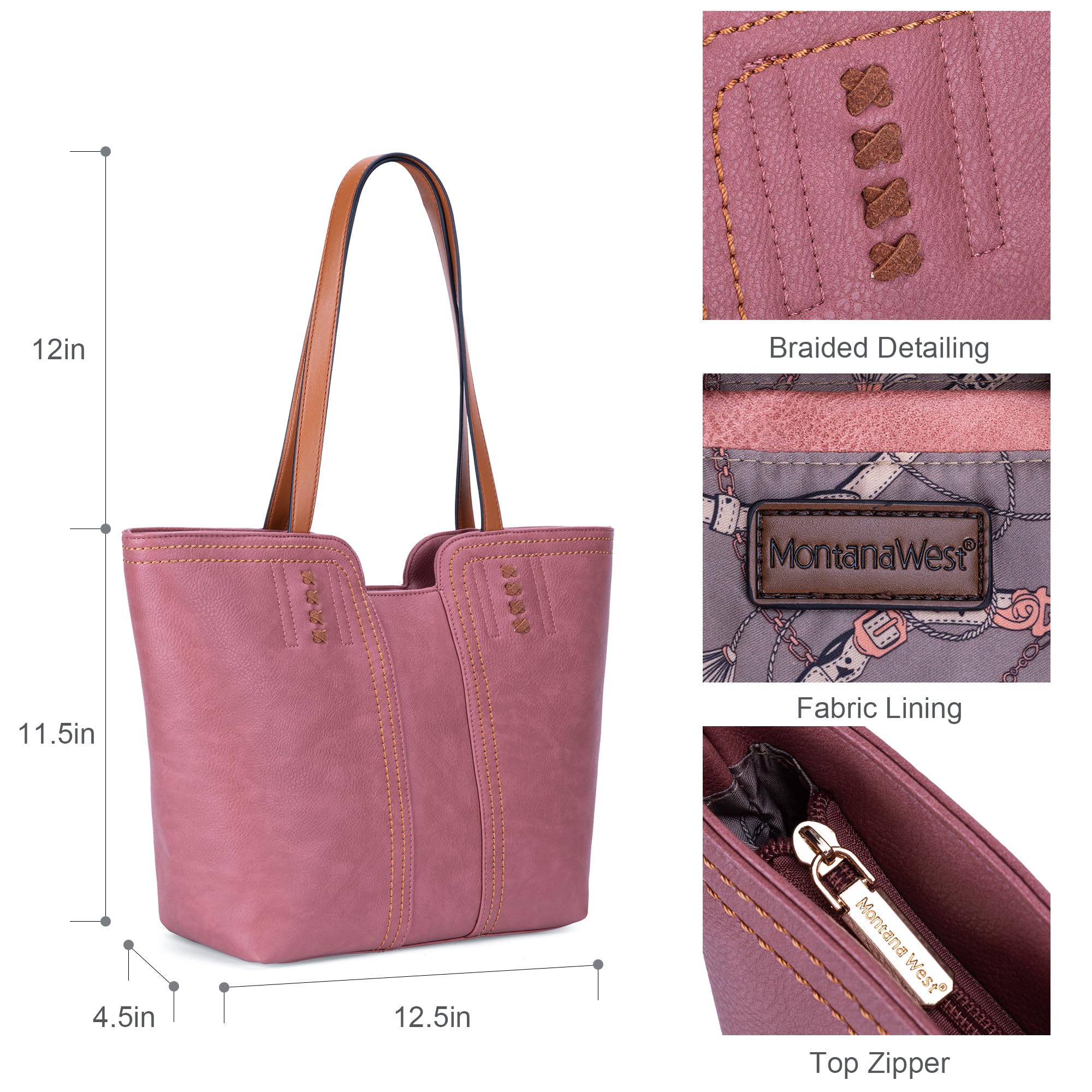 Foto 4 pulgar | Bolso De Mano Montana West Mwc-118smpk De Cuero Vegano Para Mujer - Venta Internacional.