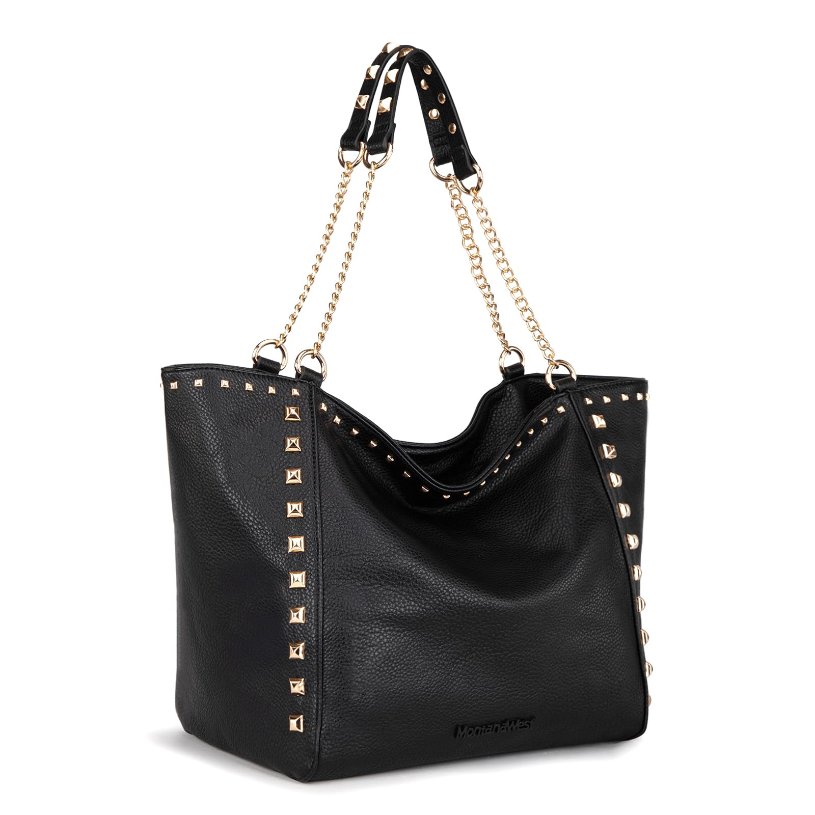 Bolso De Mano Montana West De Piel Vegana De Gran Tamaño Mwc-2751bk - Venta Internacional.