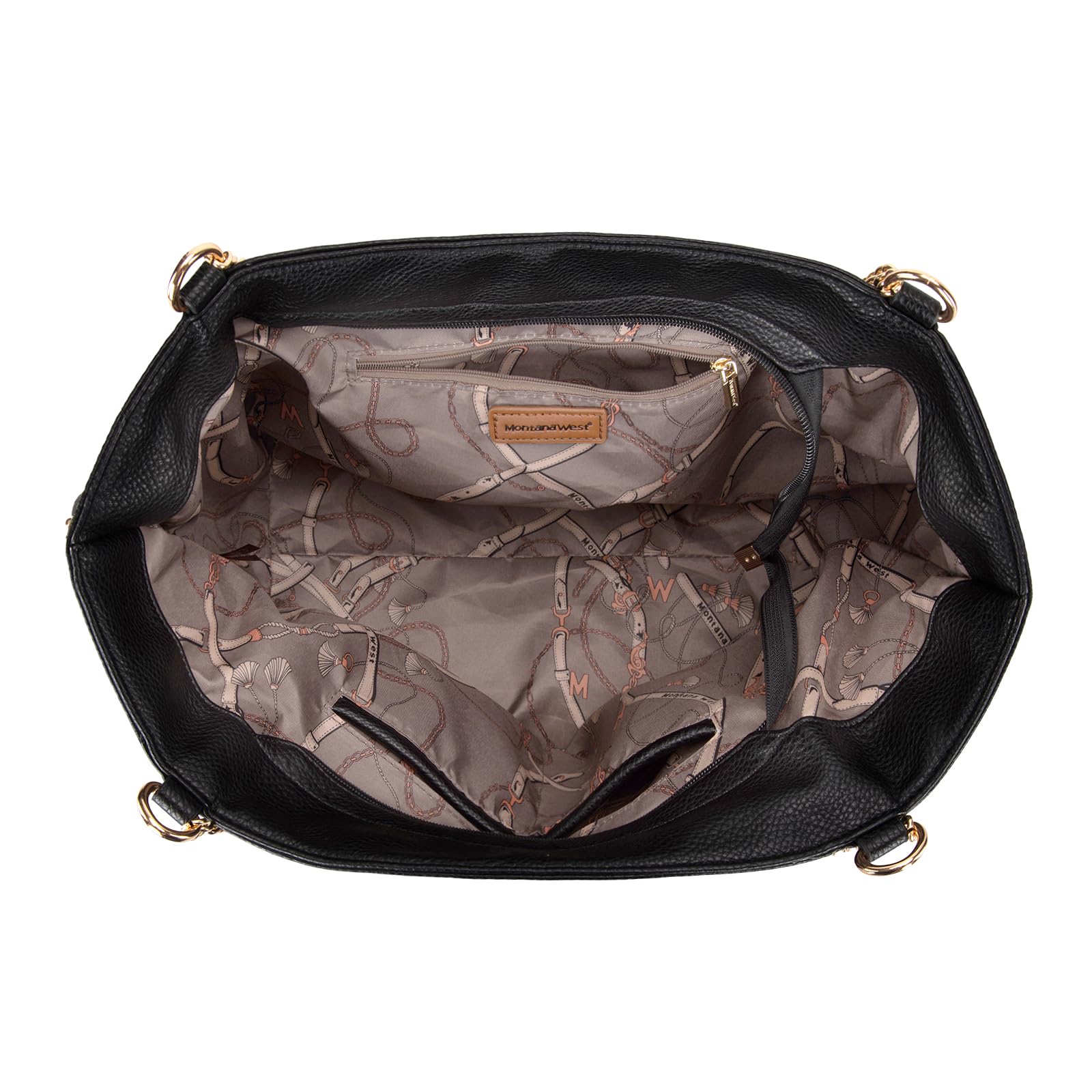 Foto 6 | Bolso De Mano Montana West De Piel Vegana De Gran Tamaño Mwc-2751bk - Venta Internacional.