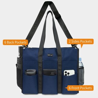 Foto 4 | Bolsa Topdesign Utility Resistente Al Agua Con 22 Bolsillos, Color Azul - Venta Internacional.